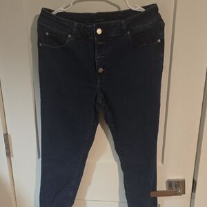 Tahari Women's Dark Blue Skinny Jeans